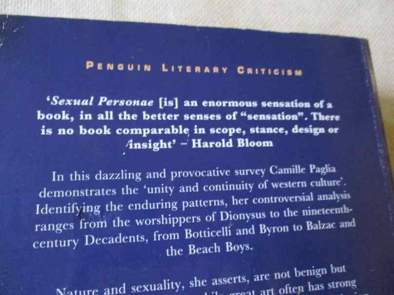 SEXUAL PERSONAE - ART AND DECADENCE FROM NEFERTITI TO EMILY DICKINSON - CAMILLE PAGLIA