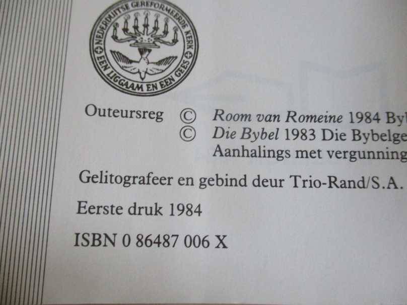 ROOM VAN ROMEINE - BYBELSTUDIE OOR PAULUS SE BRIEF AND DIE ROMEINE - PROF A.B. DU TOIT