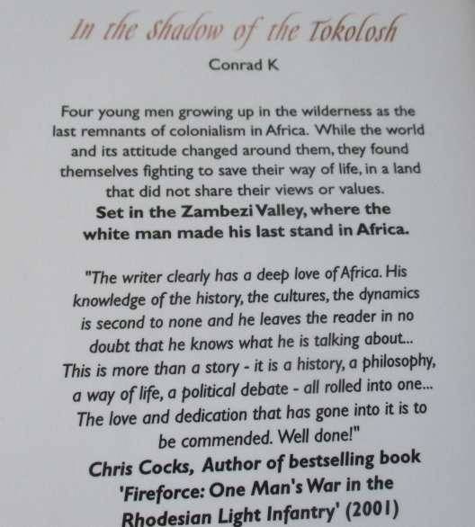IN THE SHADOW OF THE TOKOLOSH - A STORY BY THE UNKNOWN SOLDIER CONRAD K