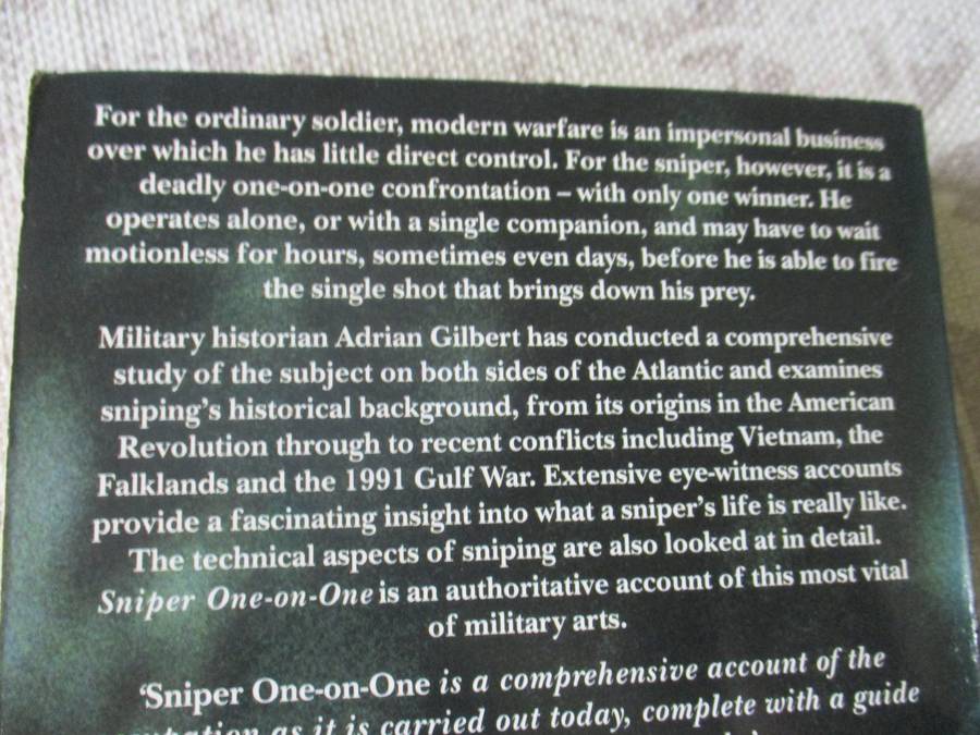 SNIPER ONE-ON-ONE - THE WORLD OF COMBAT SNIPING - ADRIAN GILBERT