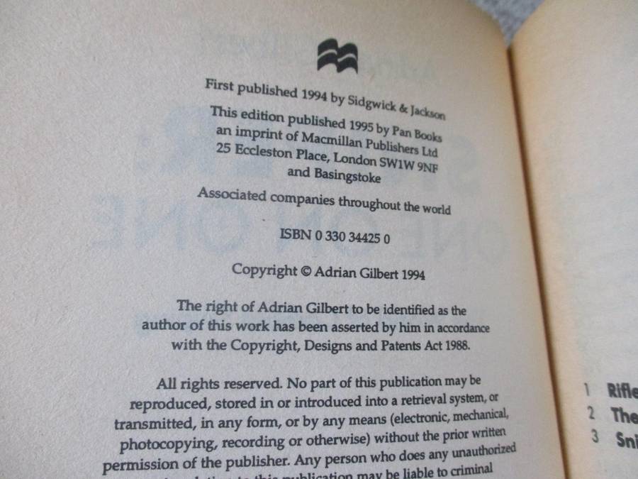 SNIPER ONE-ON-ONE - THE WORLD OF COMBAT SNIPING - ADRIAN GILBERT