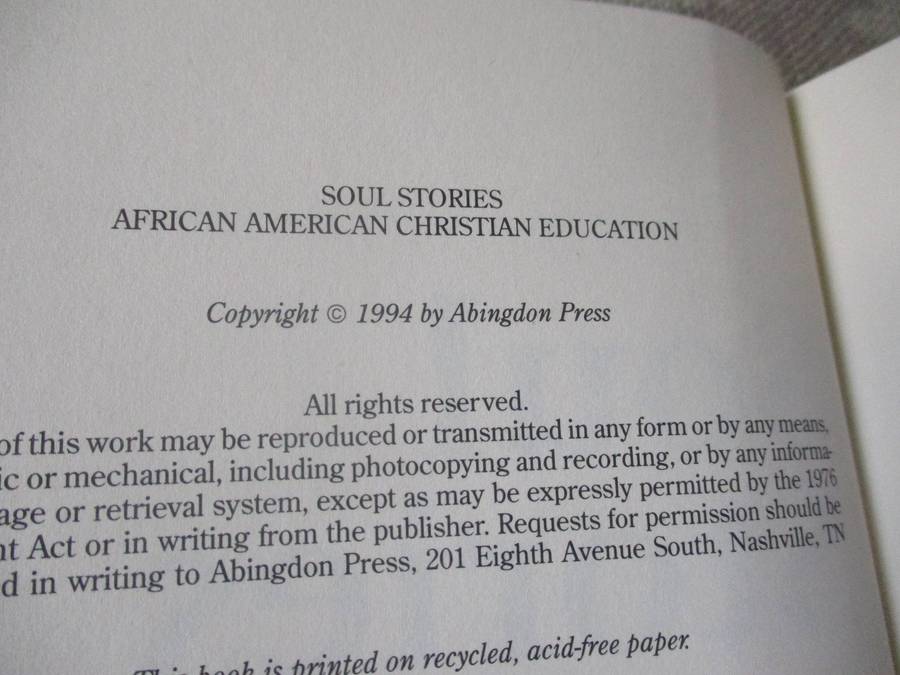 SOUL STORIES - AFRICAN AMERICAN CHRISTIAN EDUCATION - ANNE STREATY WIMBERLY