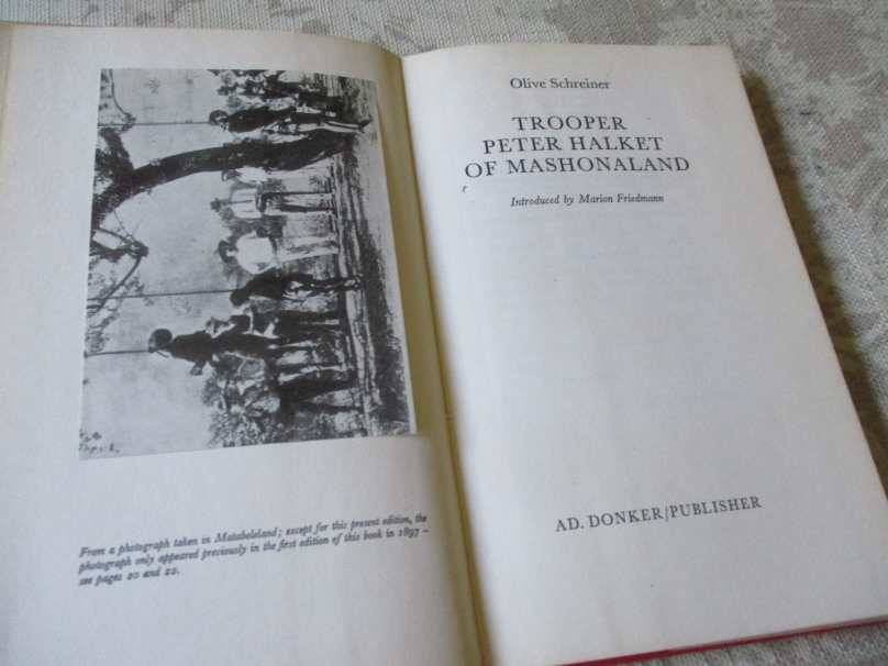 TROOPER PETER HALKET OF MASHONALAND - OLIVE SCHREINER