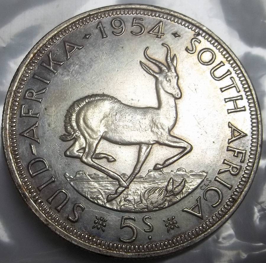 Union 5 Shillings 1954 - Proof like