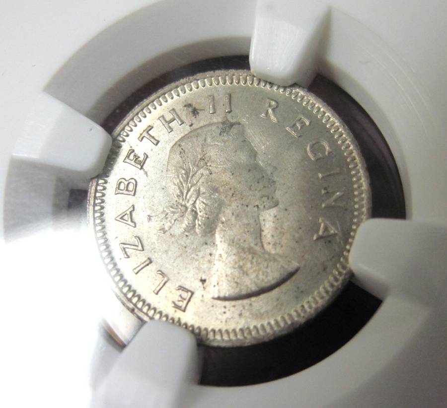 SA Union Threepence 1960 - NGC MS64
