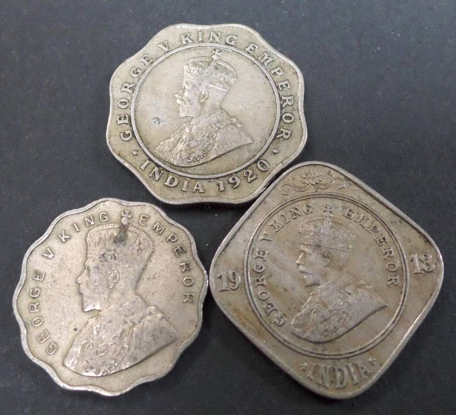 *R1 Auction* British India 1, 2 & 4 Annas - George V