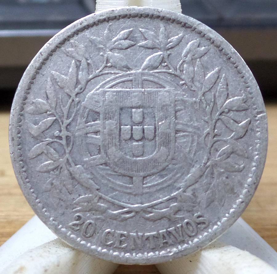 *R1 Auction* Portugal 20 Centavos 1916