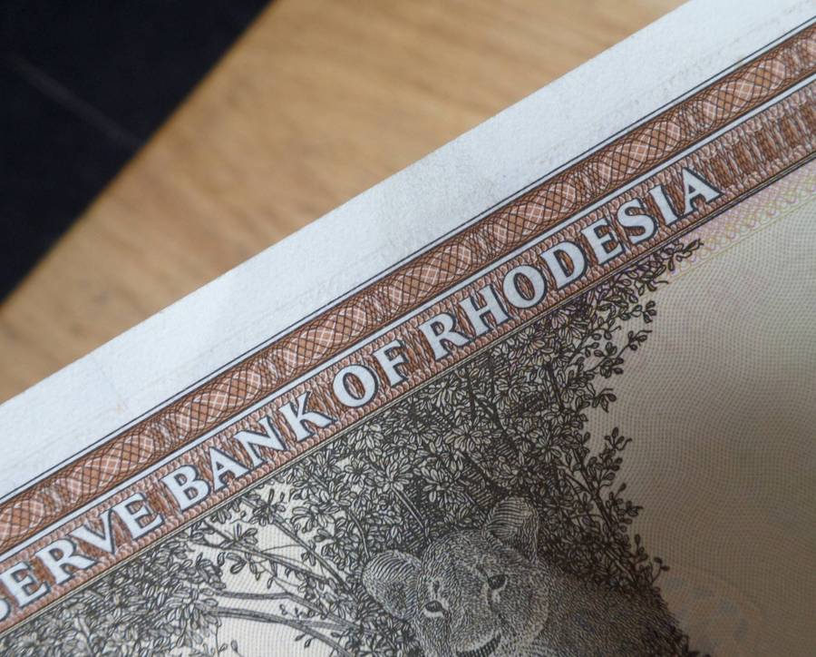 Rhodesia 5 Dollars 1978 - 5 in sequence - aUNC condition