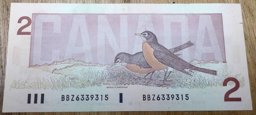 Canada 2 Dollars 1986