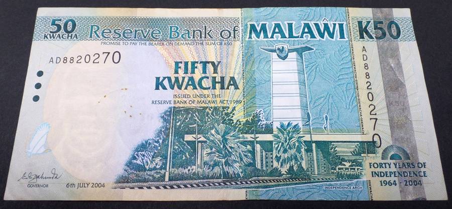Malawi 50 Kwacha 2004 - 40yrs Independence