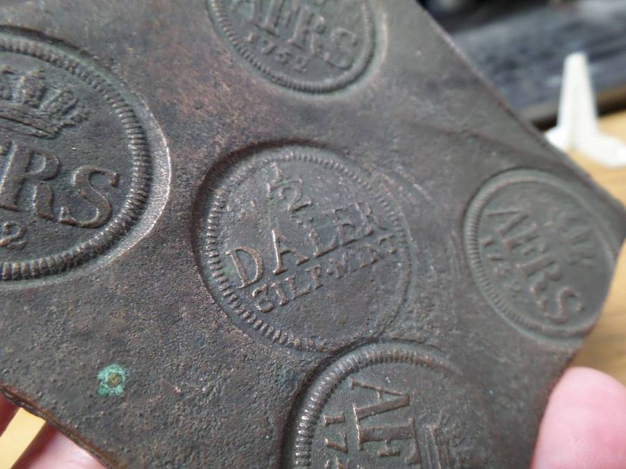 Sweden 1/2 Daler 1752 - Plate Money