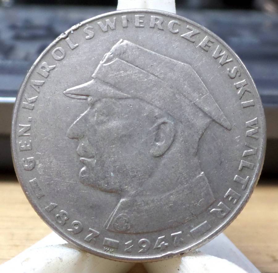 *R1 Auction* Poland 10 Zlotych 1967 - 20yrs Death of Swierczewski