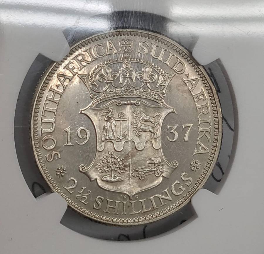 SA Union 2.5 Shillings 1937 - Proof 63 Cameo