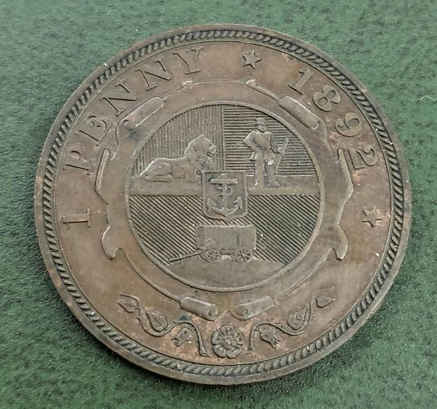 **R1 Auction** ZAR 1 Penny 1892Excellent condition