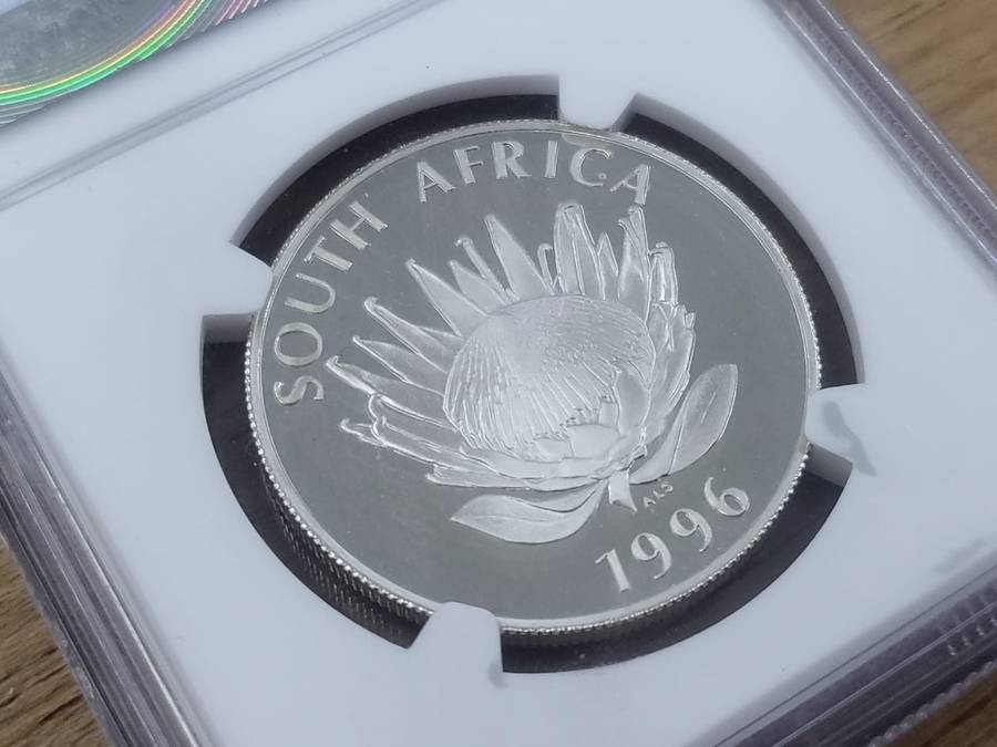RSA 1996 Silver One Rand: Constitution - NGC PF70 Ultra Cameo: Top Pop - Low Mintage: 2931