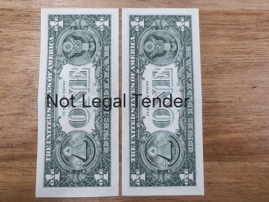 US Dollar Note Sequel Pair (2) : I102345656A-I0234566A - UNC