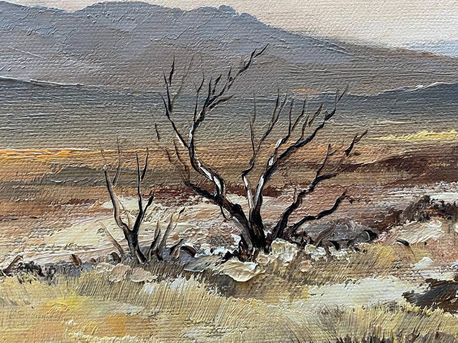 ORIGINAL WELL KNOWN SA ARTIST - LOUIS SMIT - OIL ON CANVAS ON BOARD -  LANDSCAPE DATED 1988