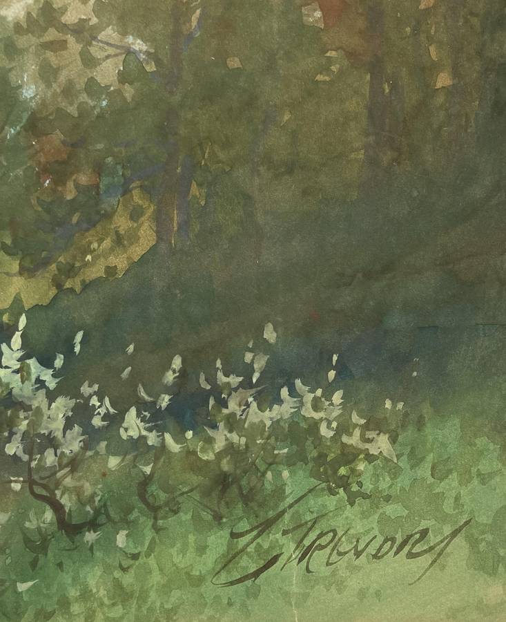 FAMOUS IRISH ARTIST - GEORGE TREVOR - ORIGINAL WATERCOLOR - BUTTRESS OF TABLE MOUNTAIN SOUTH AFRICA