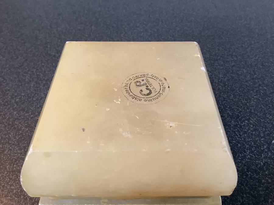 Vintage Hand Carved Italian Alabaster  box