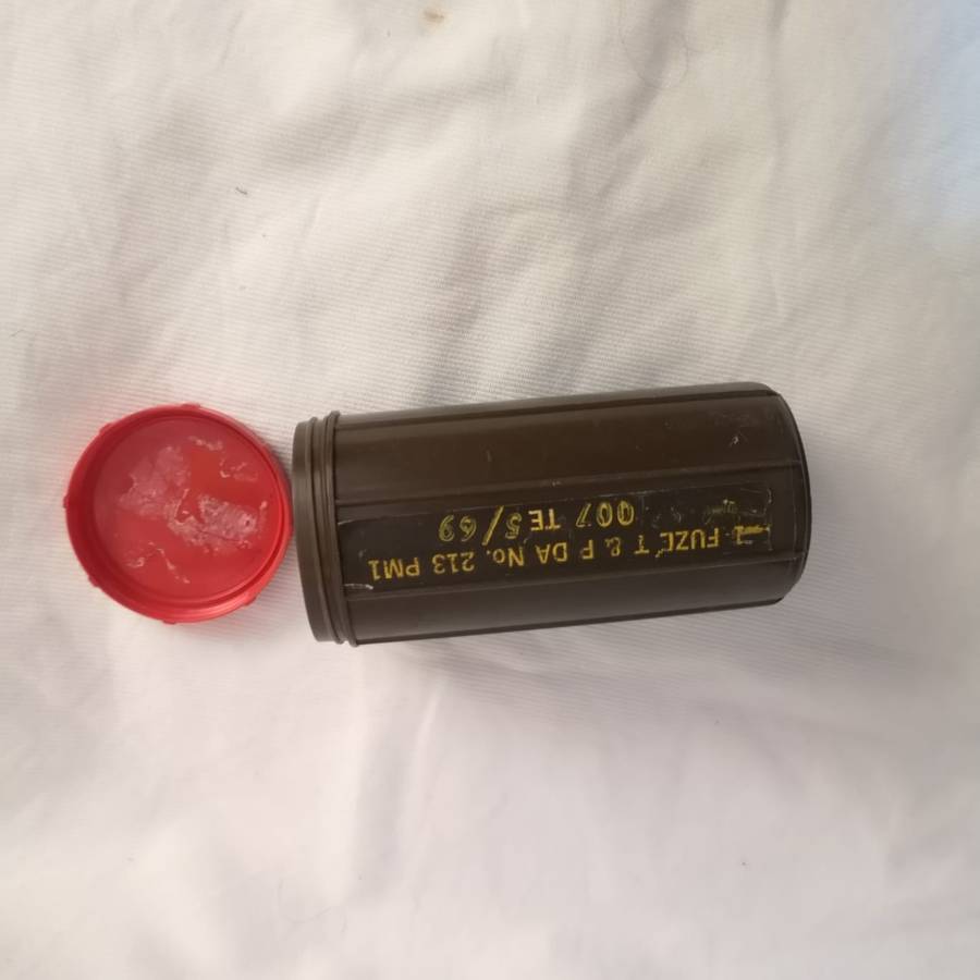 Artillery FUZE Empty Container. FUZE T & P DA No 213 PM1