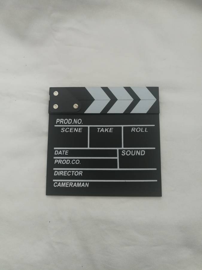 Mini Clapperboard Sound sync, Movie Scene, Cinema, Photography, Prop or for Vlog Recording Hanging