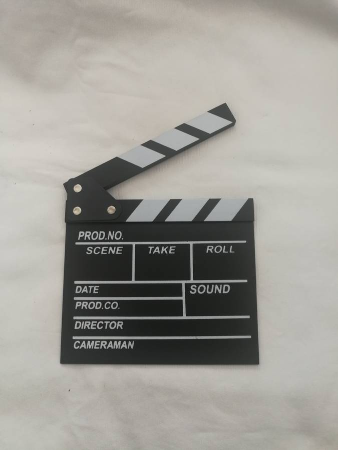 Mini Clapperboard Sound sync, Movie Scene, Cinema, Photography, Prop or for Vlog Recording Hanging