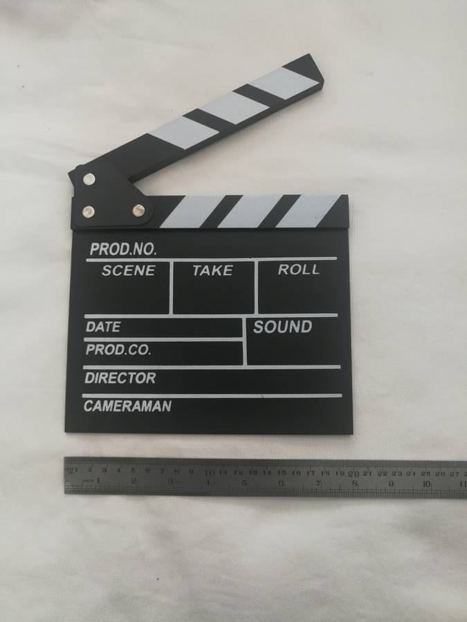 Mini Clapperboard Sound sync, Movie Scene, Cinema, Photography, Prop or for Vlog Recording Hanging