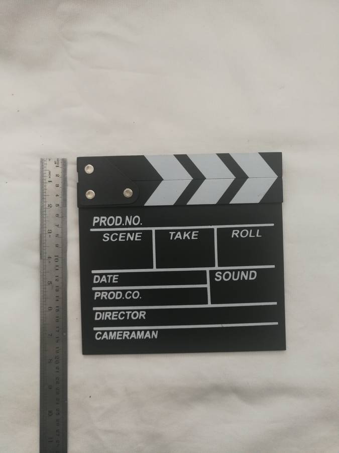 Mini Clapperboard Sound sync, Movie Scene, Cinema, Photography, Prop or for Vlog Recording Hanging