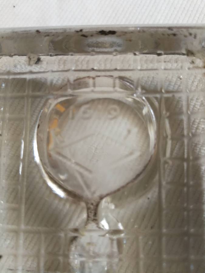 VINTAGE LARGE GLASS INKWELL- Velos, Made in England