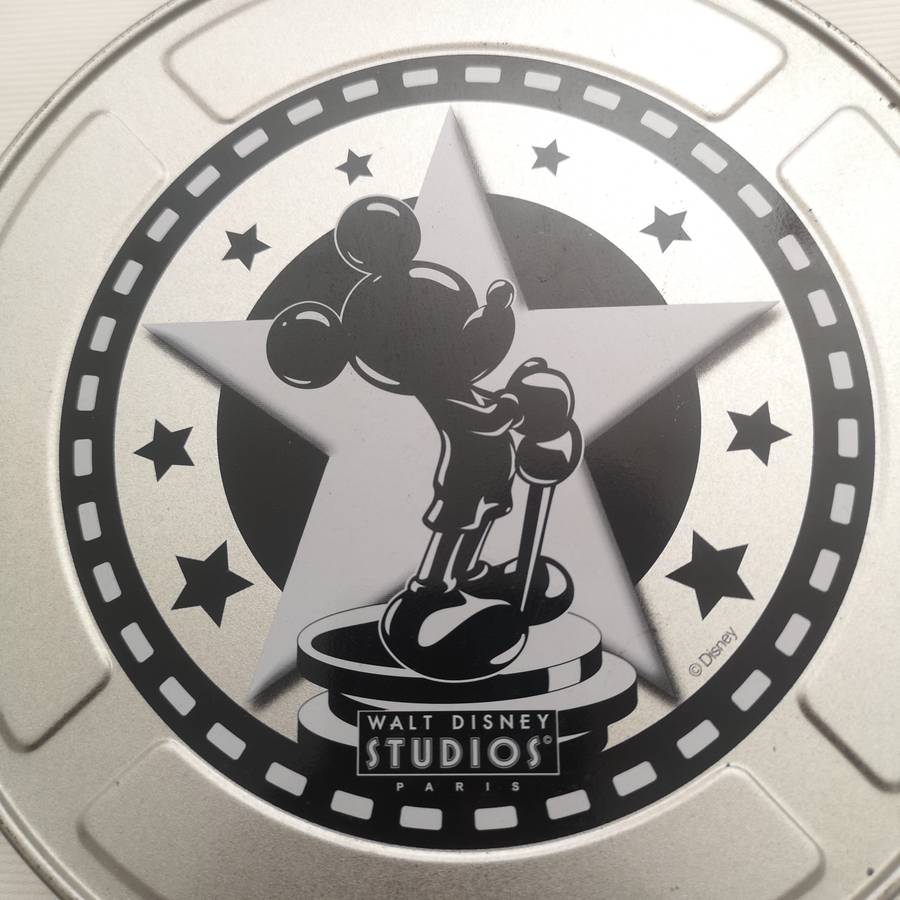 Vintage The Walt Disney Studios Paris Tin In Movie Reel Form