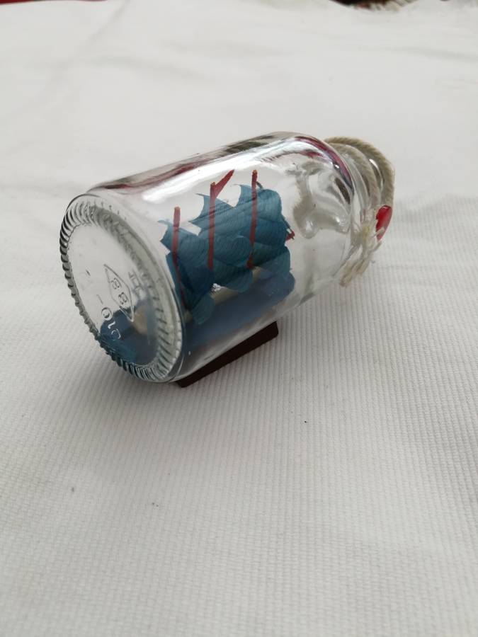 Vintage Sailing Ship in a Bottle- Handmade