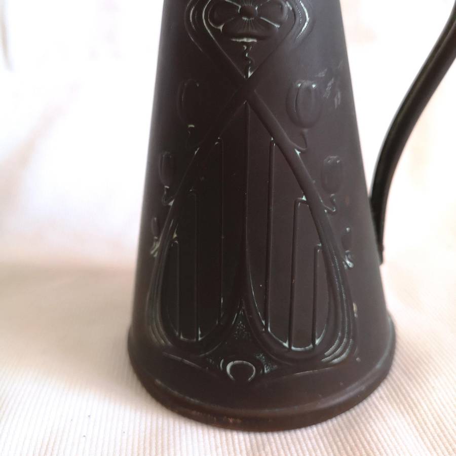 Antique JS&S Solid Copper Made in England Pitcher