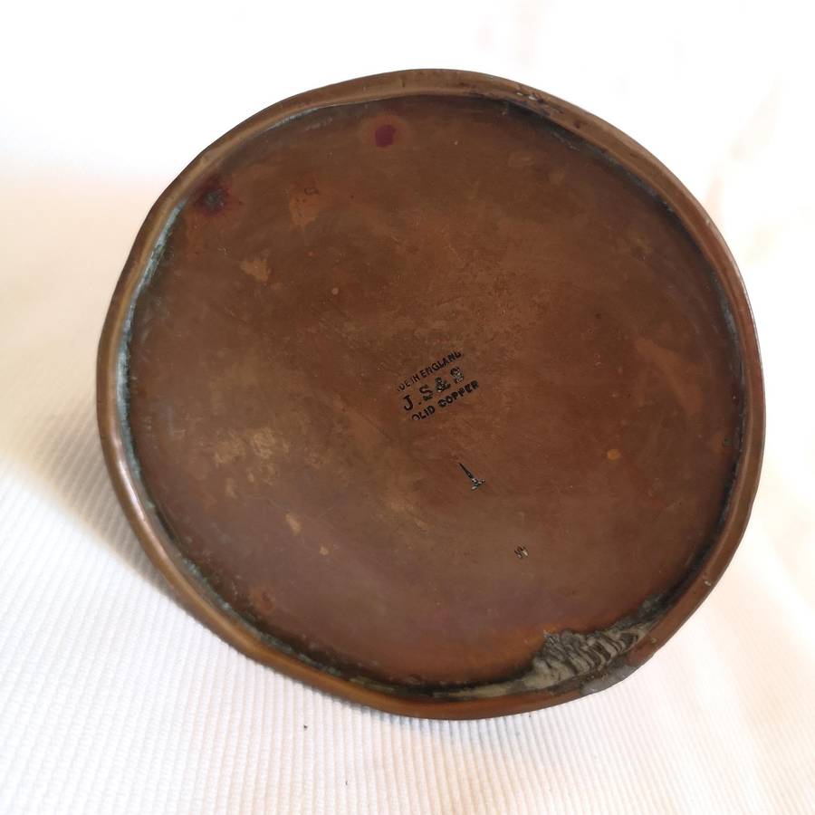 Antique JS&S Solid Copper Made in England Pitcher