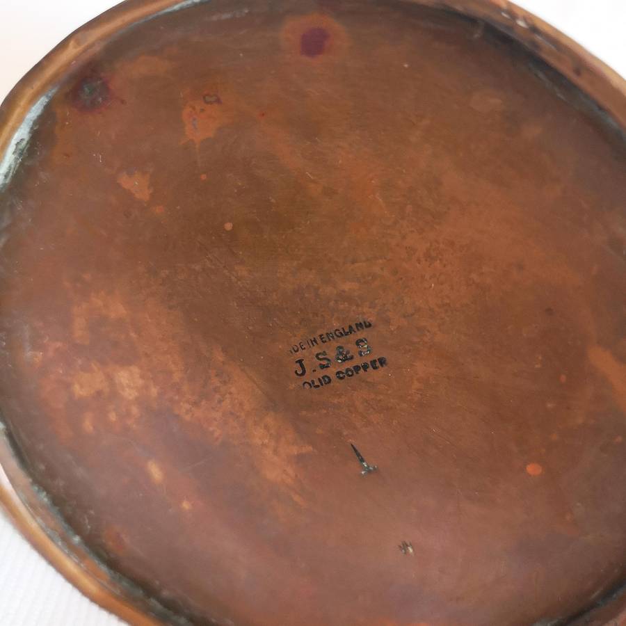 Antique JS&S Solid Copper Made in England Pitcher