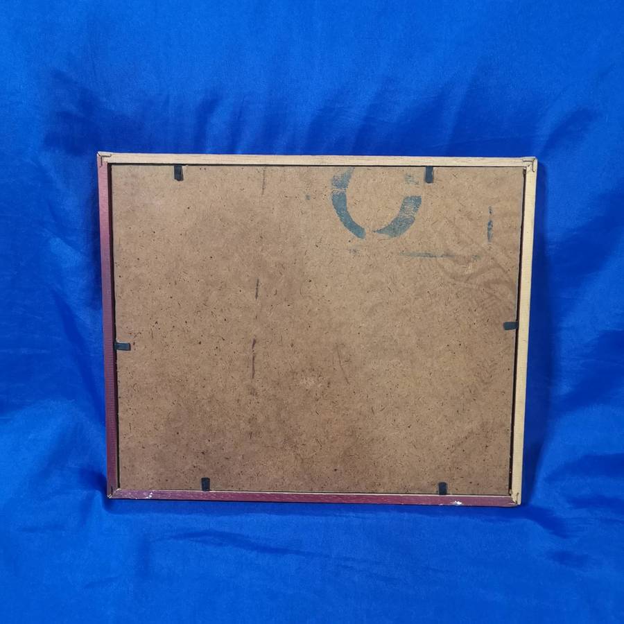 Vintage framed gold foil map of the world