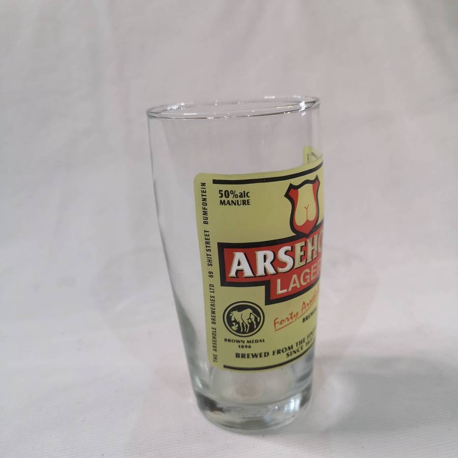 A##hole Larger Parody Beer Glass- Vintage