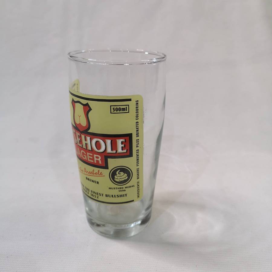 A##hole Larger Parody Beer Glass- Vintage