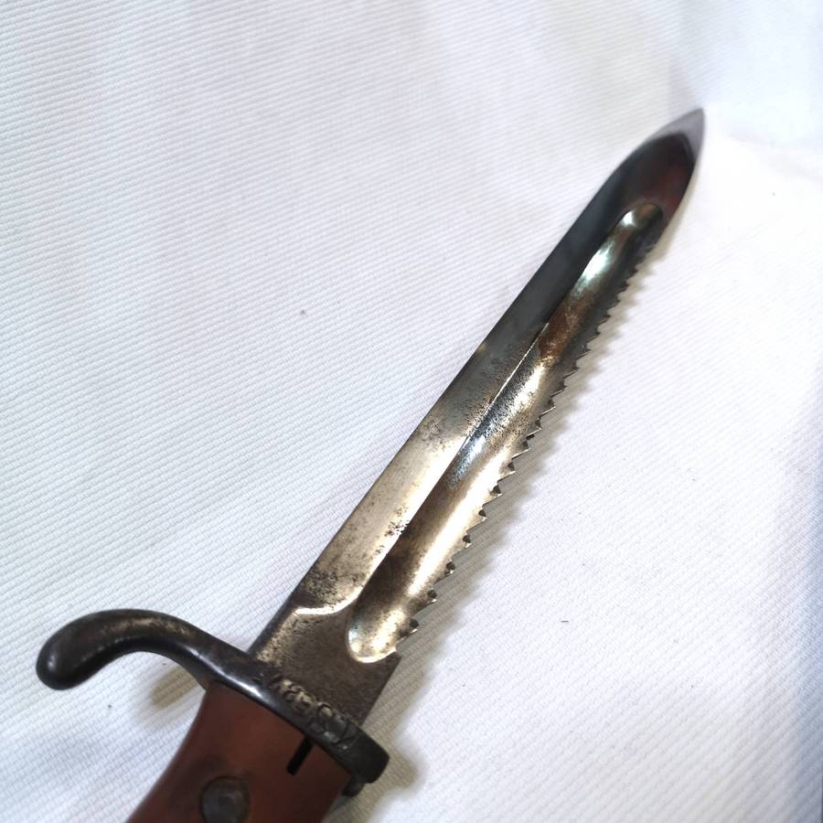 German KS98 ERFURT Sawback Bayonet + Scabbard ***Matching No. 5275***Crown Marking