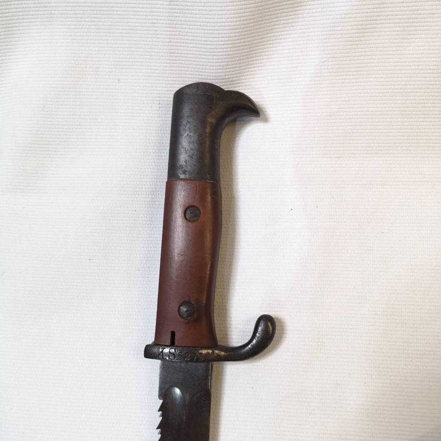 German KS98 ERFURT Sawback Bayonet + Scabbard ***Matching No. 5275***Crown Marking