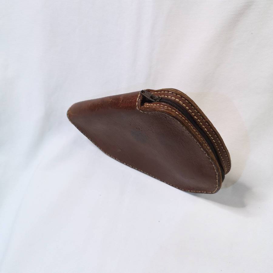 Gun Case- Hard Leather Zipup Case