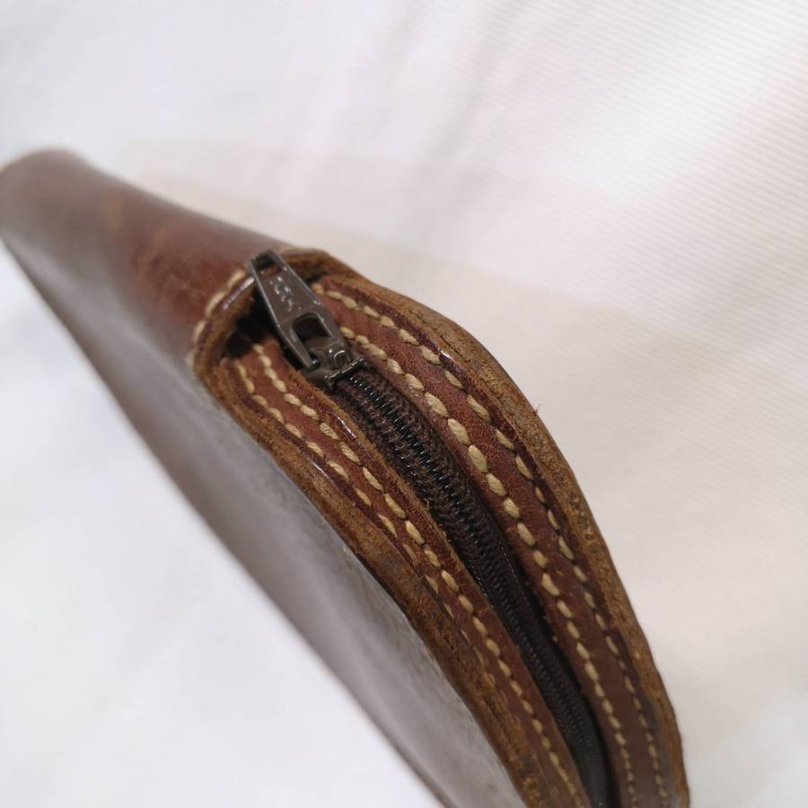 Gun Case- Hard Leather Zipup Case
