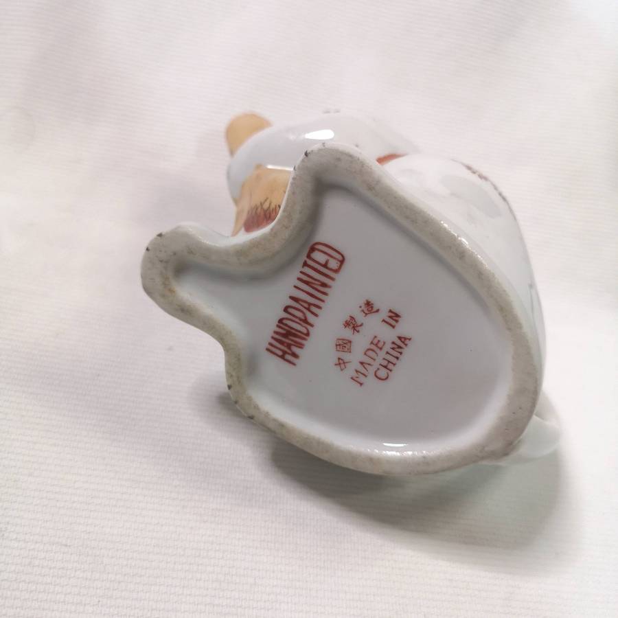 Vintage 1970s Chinese Cat Mini Teapot with Goldfish Spout