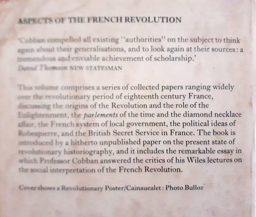 Aspects of the French Revolution ~ Alfred Cobban