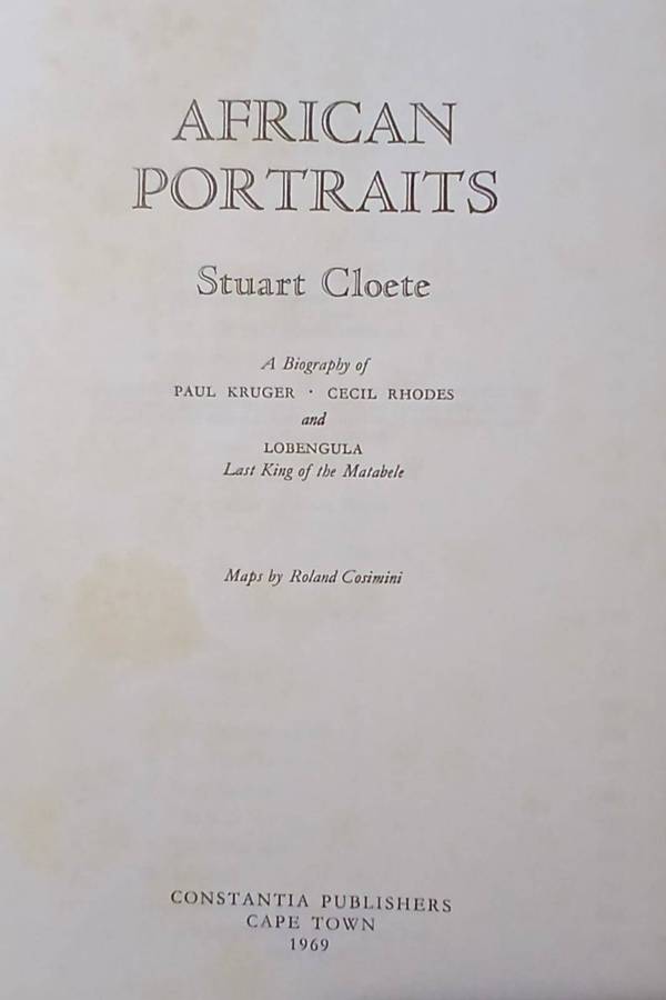 African Portraits ~ Stuart Cloete