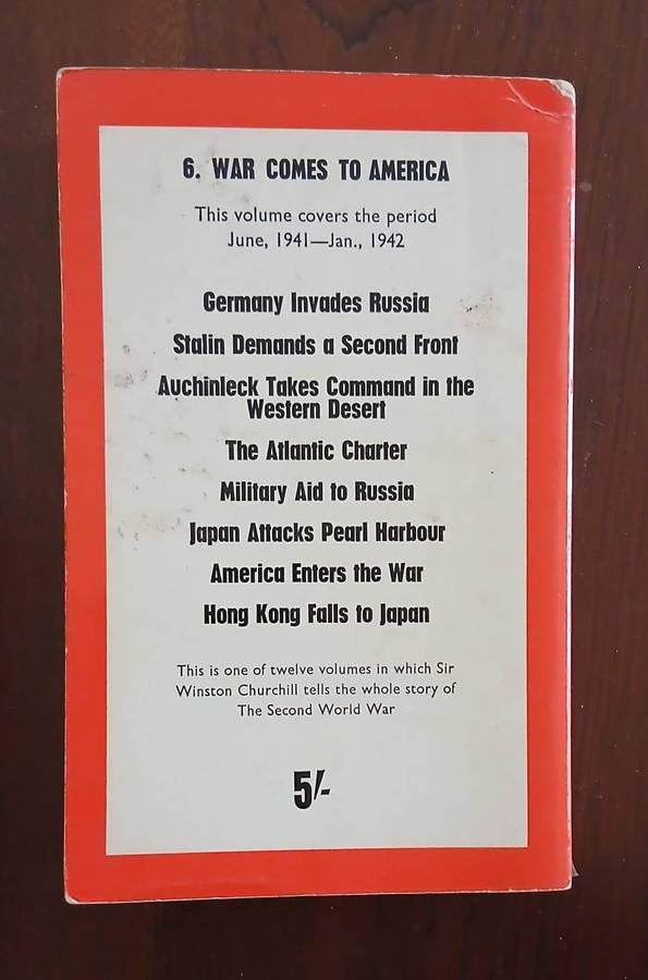 2 books - War Comes to America / Triumph and Tragedy ~ Winston Churchill (Books 6 & 12)