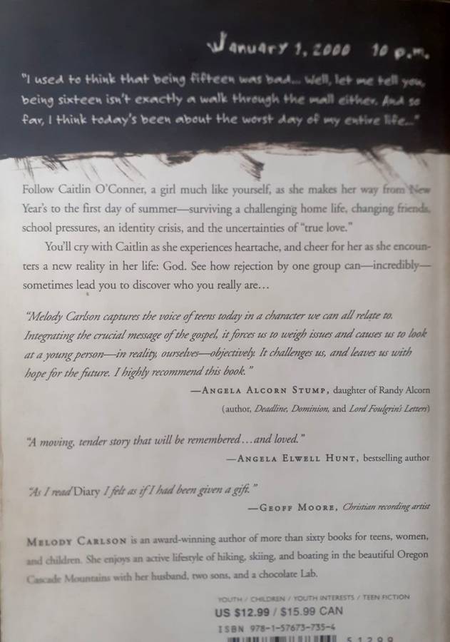 Diary of a Teenage Girl - Becoming Me ~ Melody Carlson