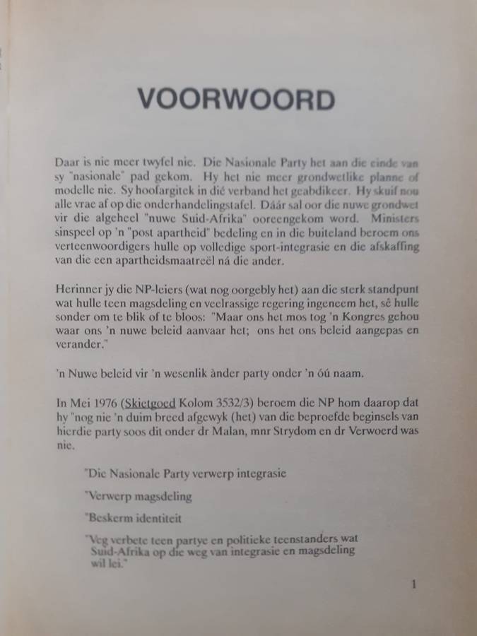 Noodlottige Hervorming ~ Dr A P Treurnicht