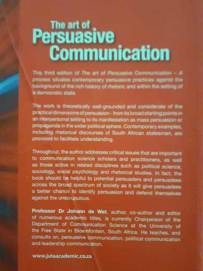 The Art of Persuasive Communication ~ Johann C de Wet