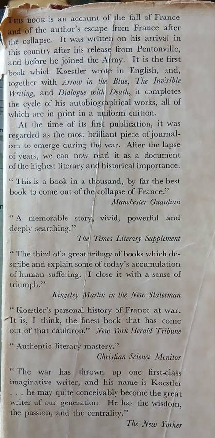 Scum of the Earth ~ Arthur Koestler
