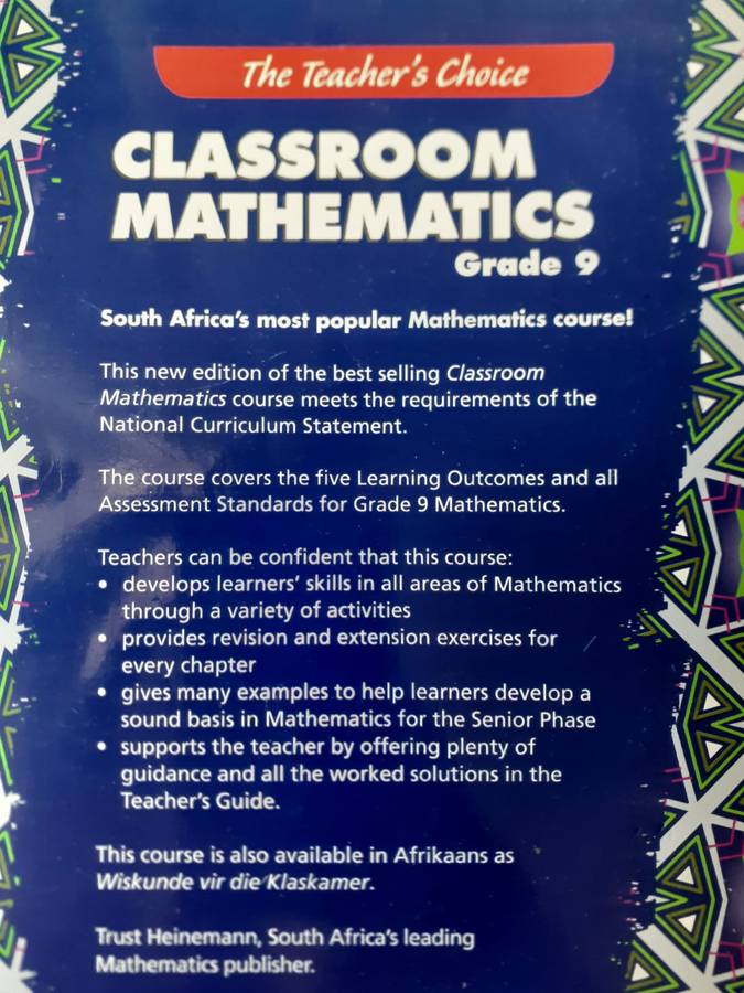 Classroom Mathematics Grade 9 ~ Laridon et al.